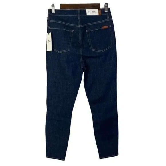 7 For All Mankind Aubrey Super High Rise Button Fly Skinny Jeans 28 - Picture 3 of 6